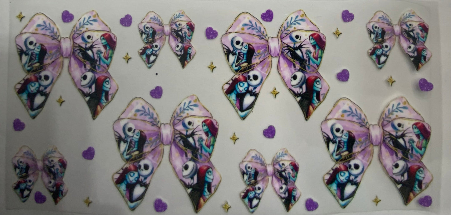 Cup wraps uvdtf  Jack and sally bows