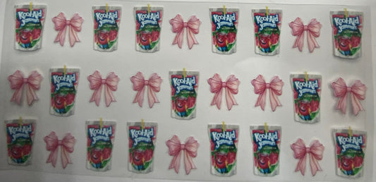 Cup wraps uvdtf  Kool-aid jammers drink with pink bow