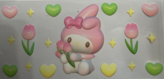 Cup wraps uvdtf  My melody with floral and hearts
