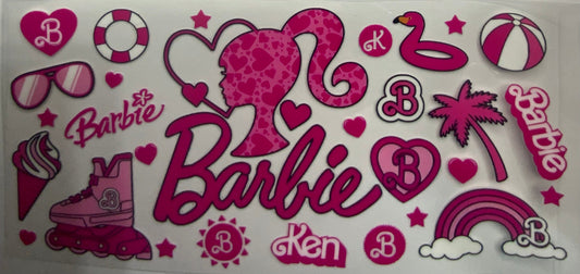 Cup wraps uvdtf  Barbie theme