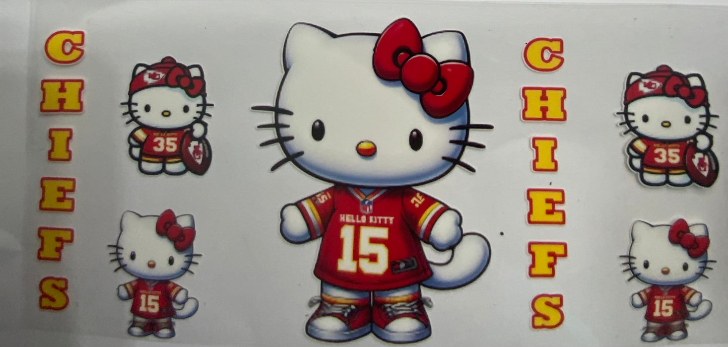 Cup wraps uvdtf  Hello kitty chiefs football
