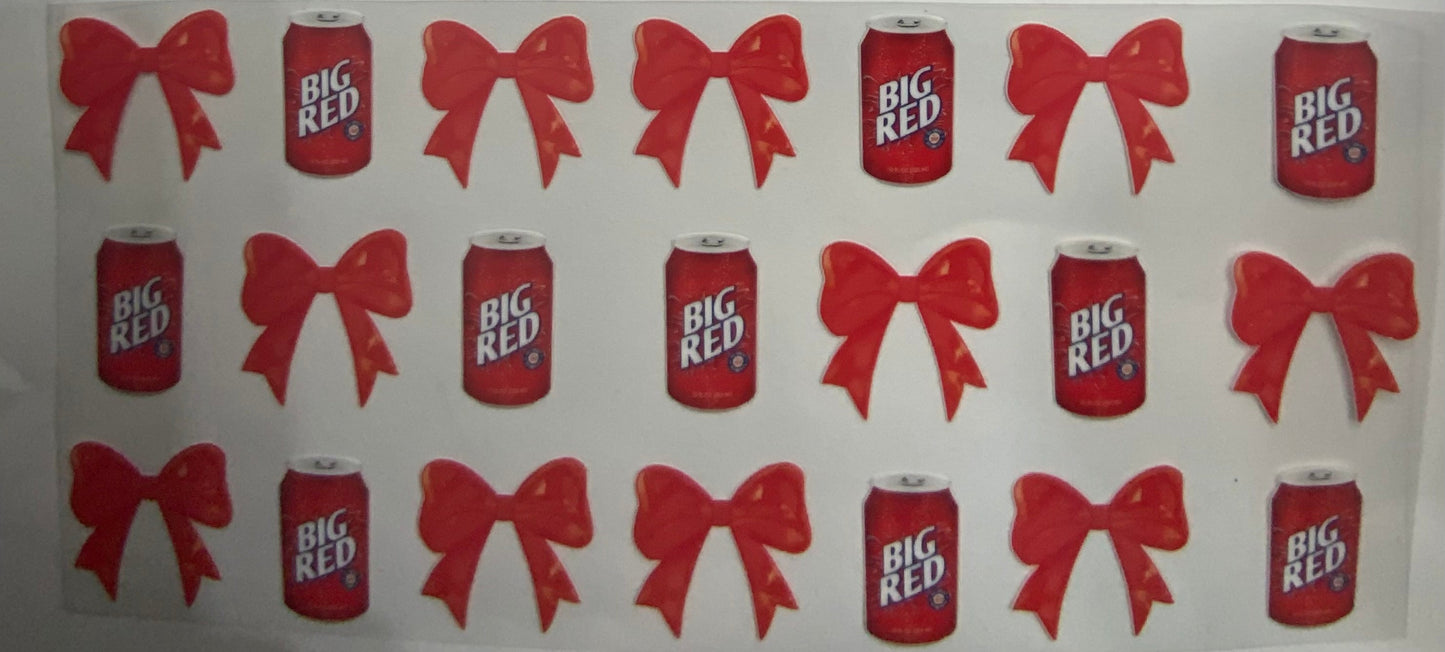 Cup wraps uvdtf  Big red drink and bows