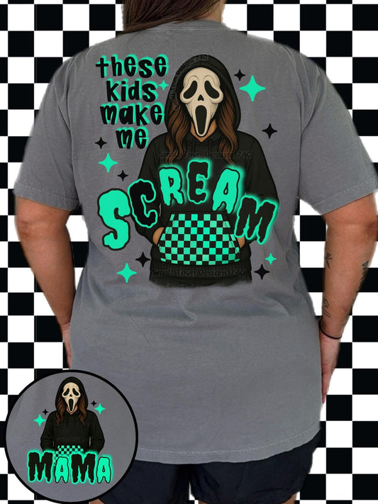 Custom t-shirt with scream face
