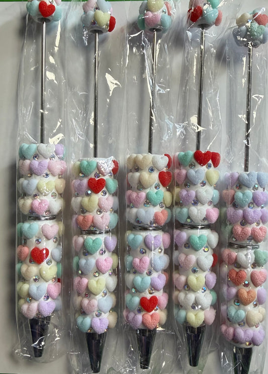 Beadable pens just the pen sugar rainbow hearts