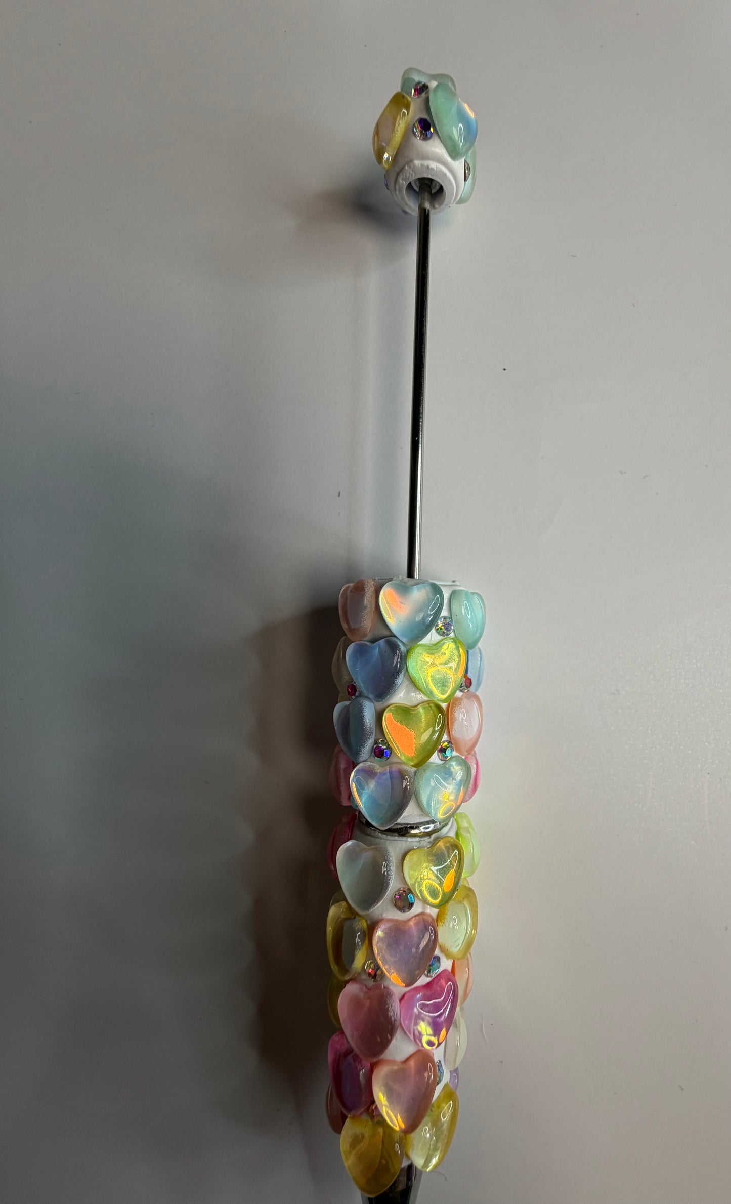 Beadable pens just the pen Rainbow hearts