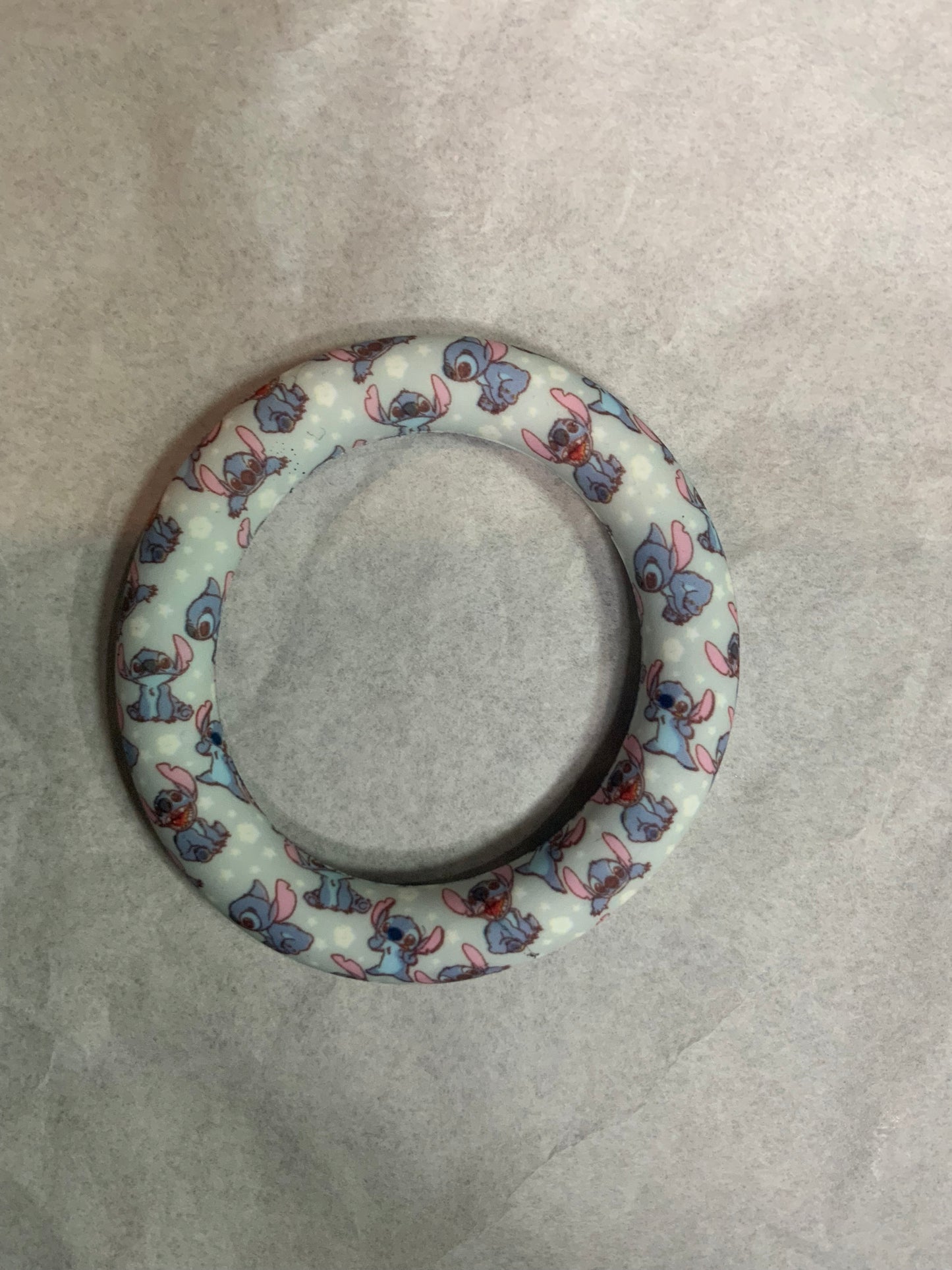 Car charm just the circle Stitch on blue