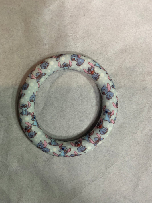 Car charm just the circle Stitch on blue