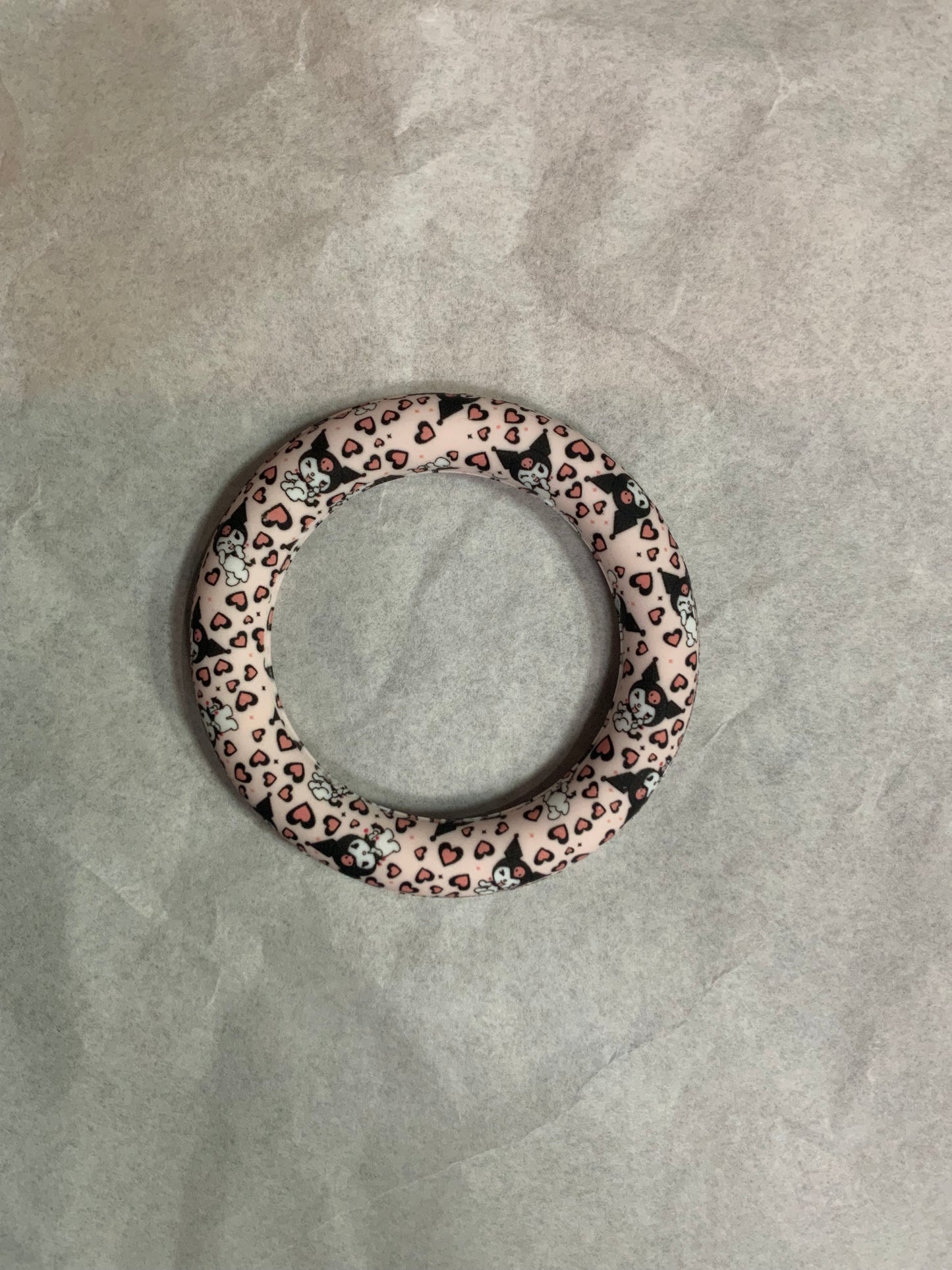 Car  charm just the circle Kuku with hearts