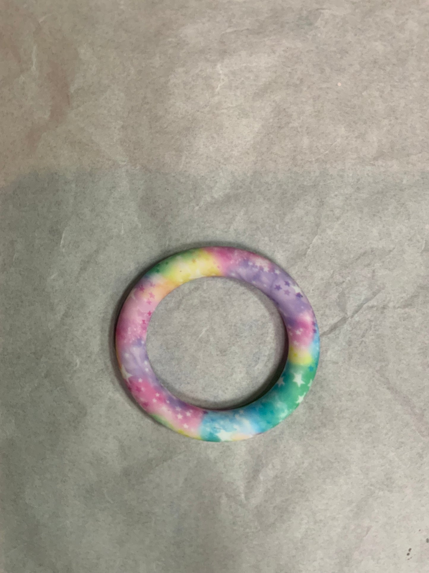 Car  charm just the circle Tie dye with stars