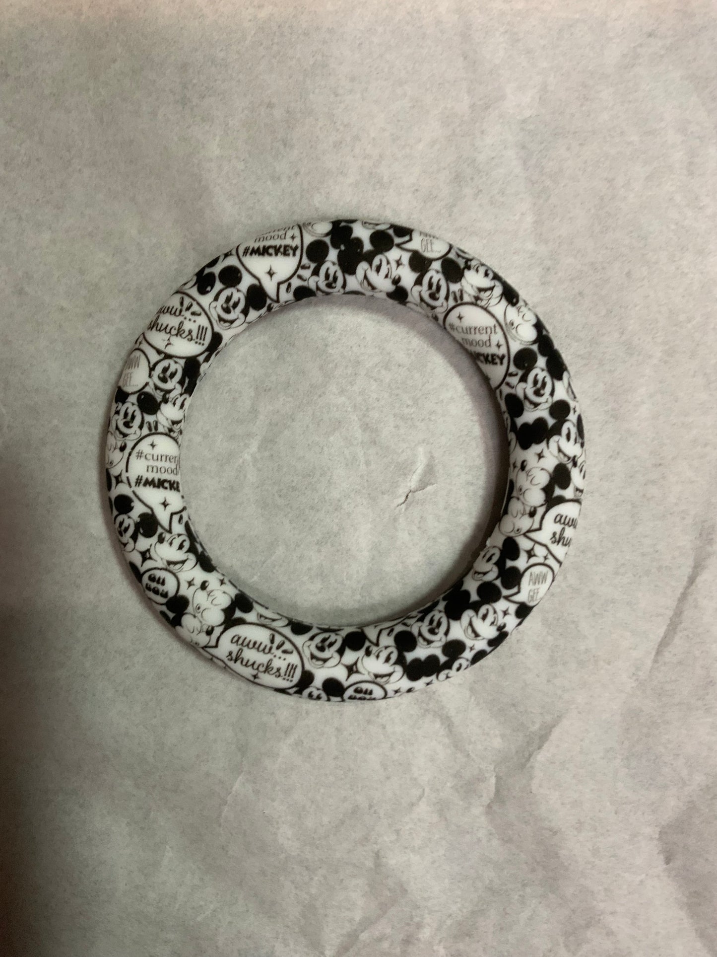 Car  charm just the circle Black and white Mickey