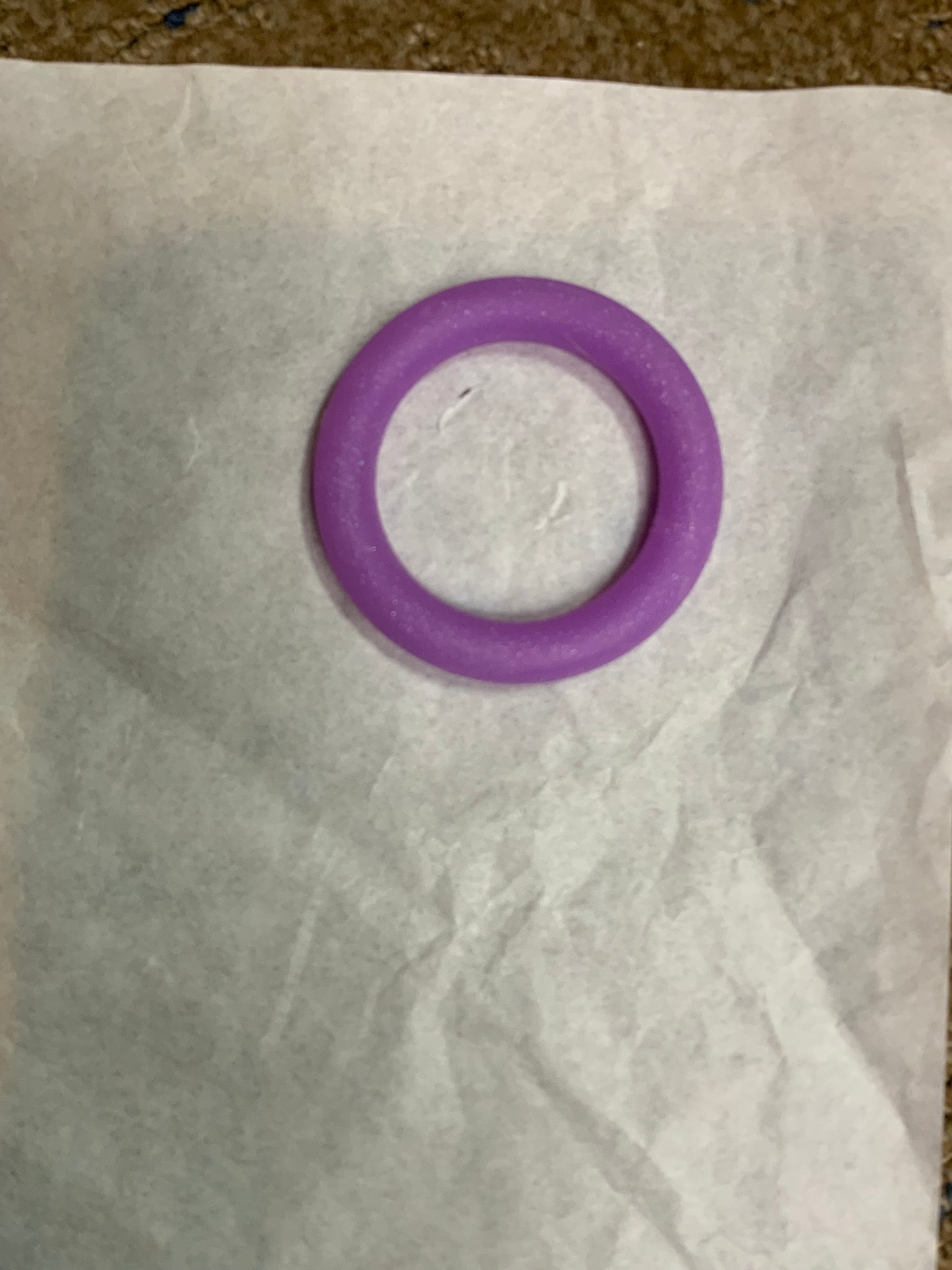 Car  charm just the circle Purple on purple glitter