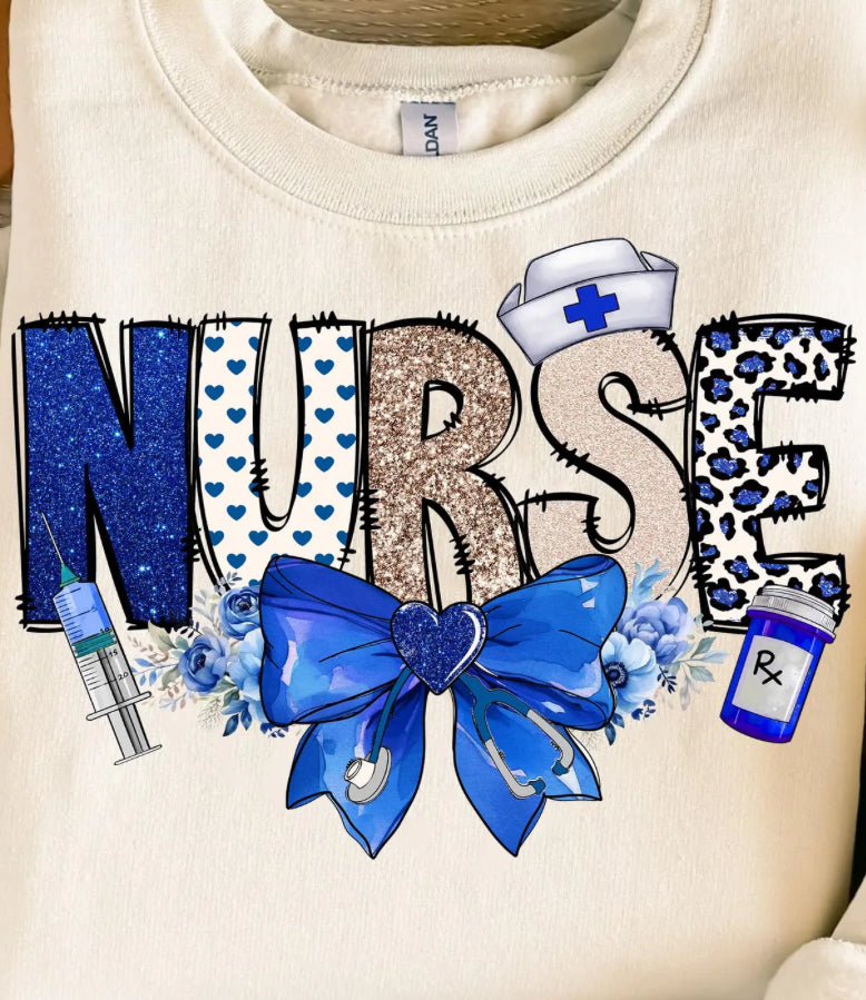 Custom dtf prints nurse