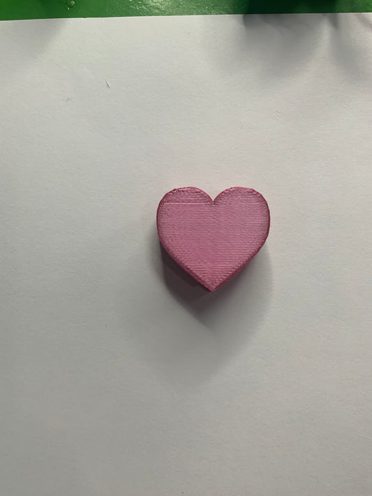 3d printed pink heart for straw