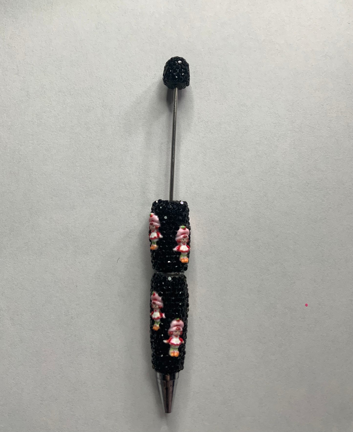 Beadable pens just the pen Black strawberry girl whole body