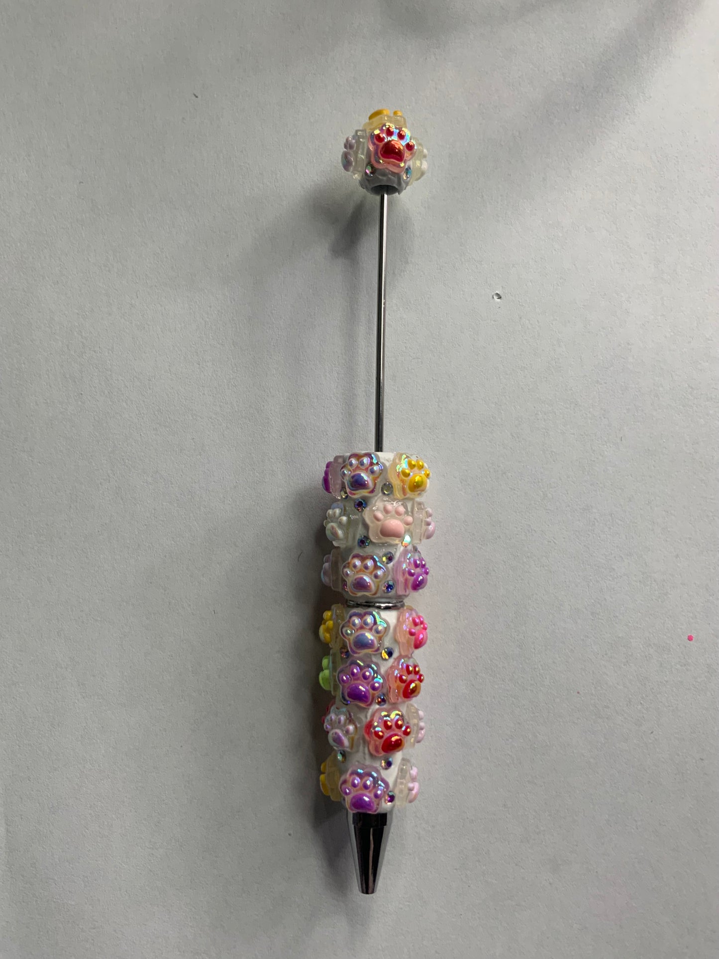 Beadable pens just the pen Glow in dark paw print