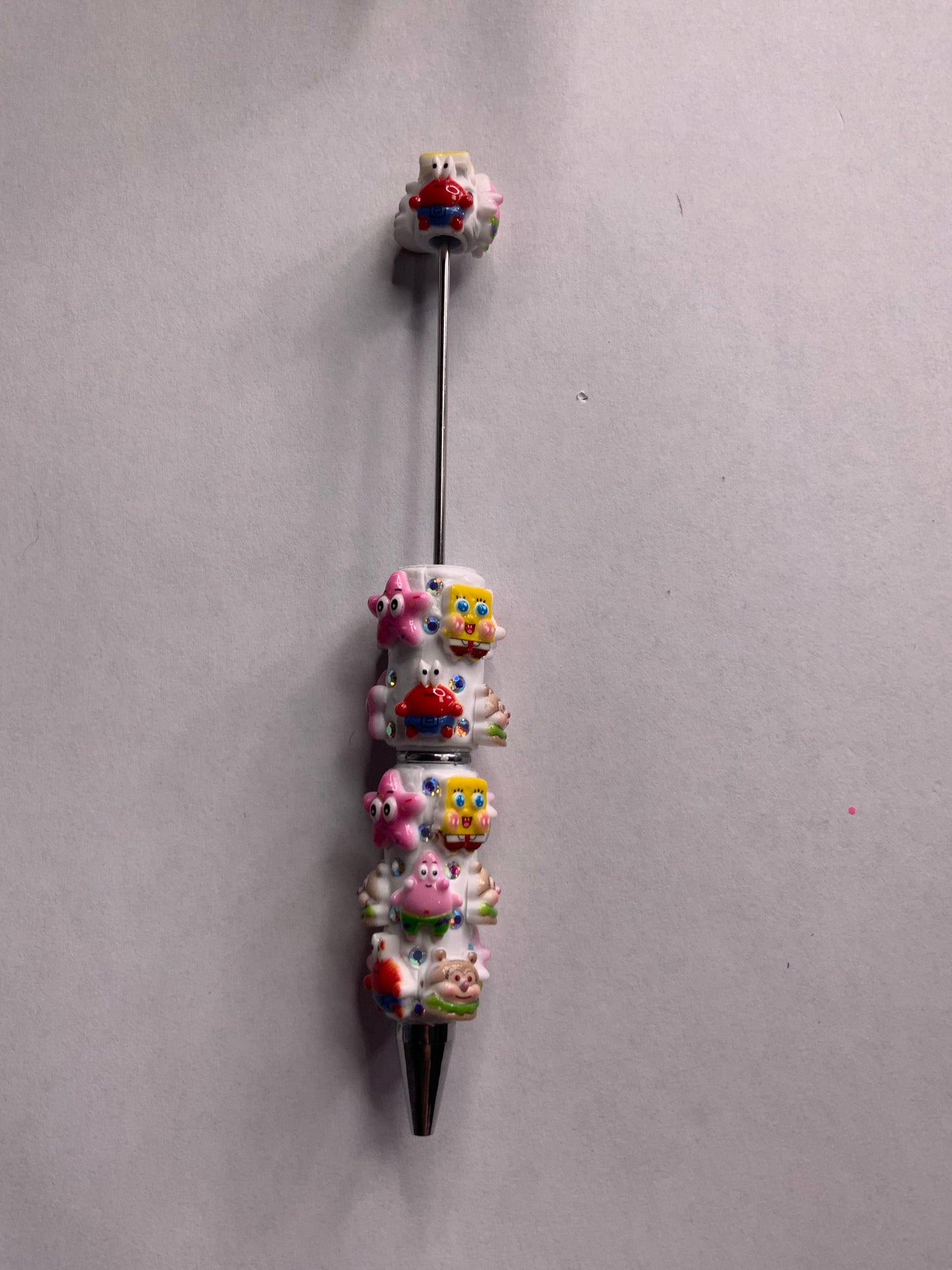 Beadable pens just the pen  White SpongeBob with all friends