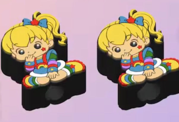 3d printed straw topper Rainbow brite