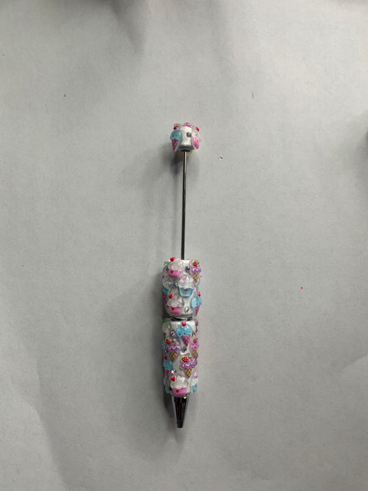 Beadable pens just the pen Ice cream and cupcakes