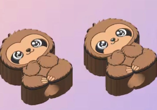 3d printed straw topper Sloth