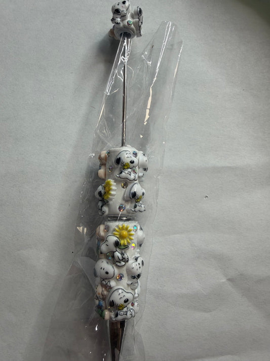 Beadable pens just the pen Snoopy with Charlie and sunflower