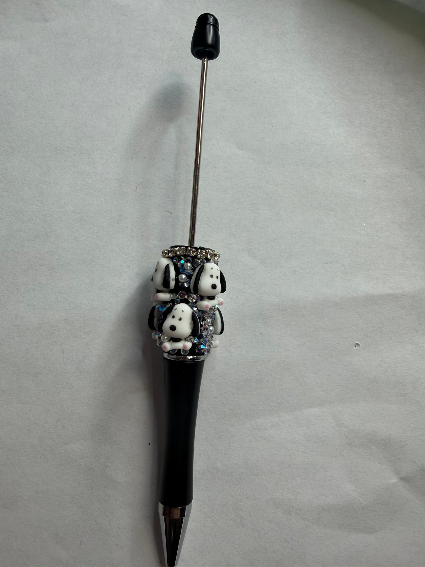 Beadable pens just the pen Black snoopy bone