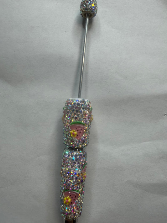 Beadable pens just the pen Rhinestone watermelon