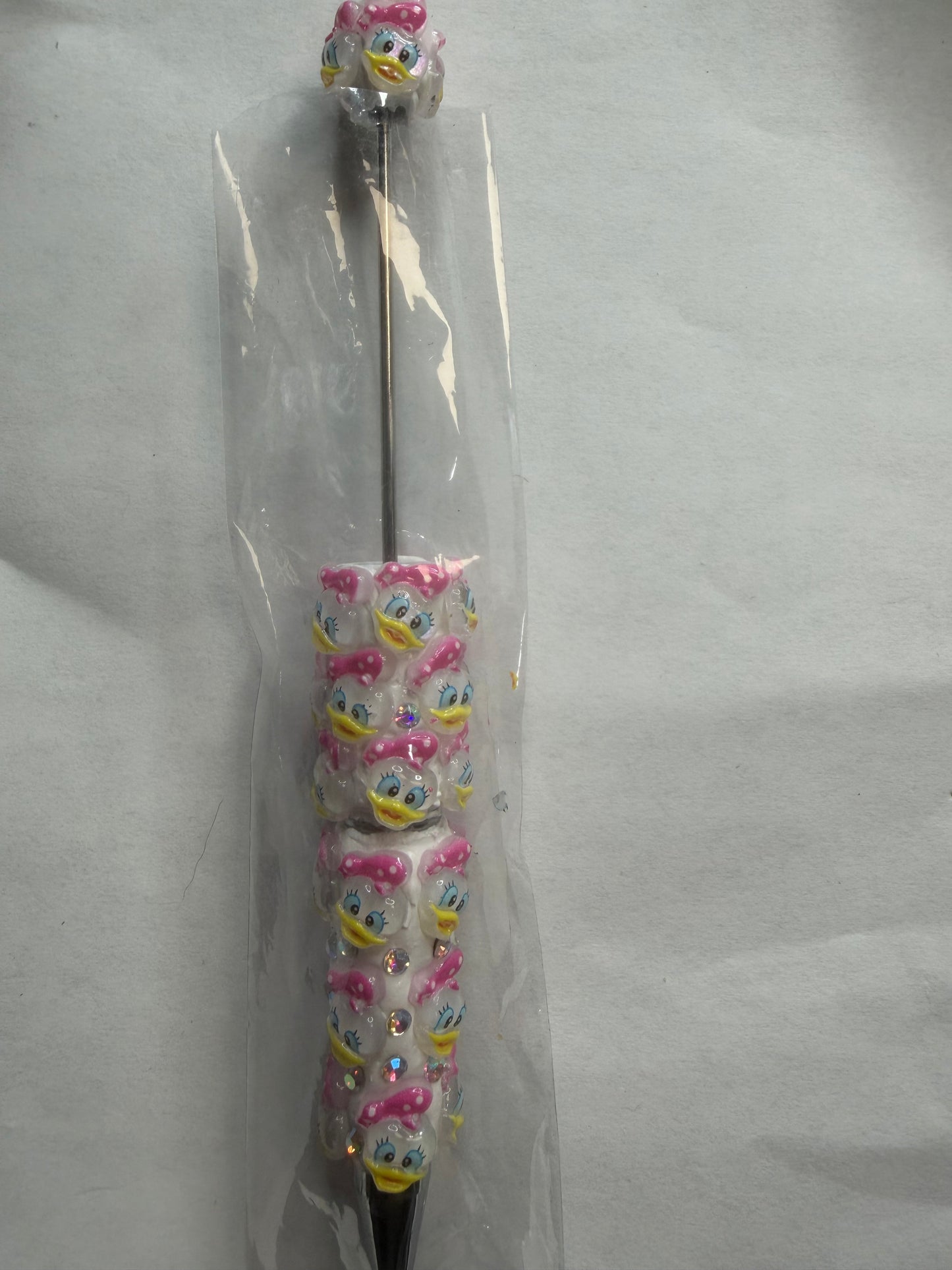 Beadable pens just the pen White daisy