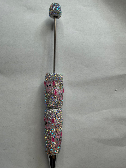 Beadable pens just the pen  Rhinestone full body angel