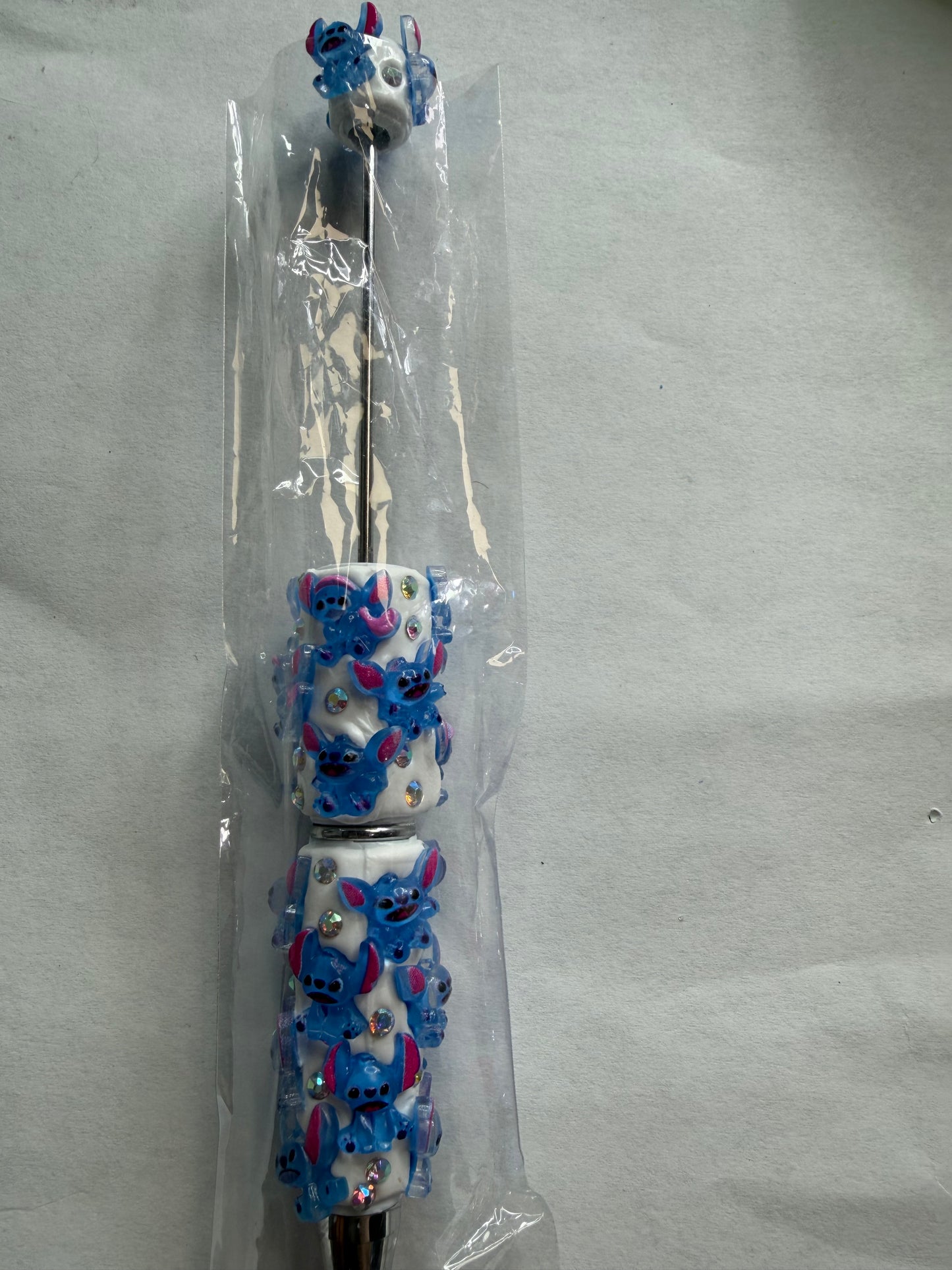 Beadable pens just the pen White full body stitch