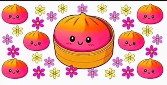 Cup wraps uvdtf dumpling squishy pink with flowers