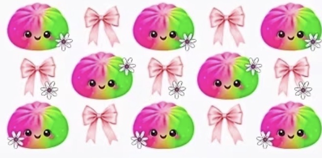 Cup wraps uvdtf dumpling squishy neonRainbow with bows