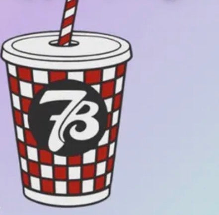 3d printed straw topper 7brew plaid cup