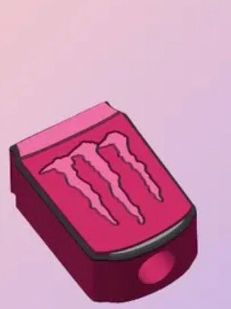 3d printed straw topper Monster drink