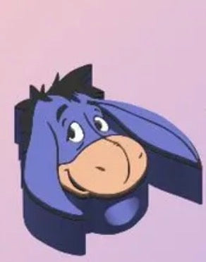3d printed straw topper eeyore