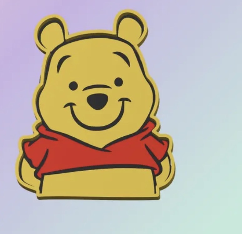 3d printed bead tray Pooh half body