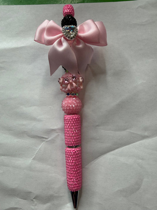 Ready to ship neon pink bow pen