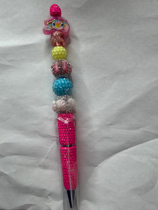 Ready to ship pen neon hot pink turtle