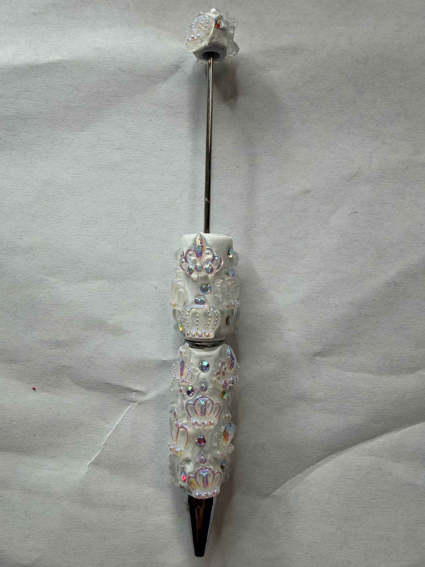 Beadable pens just the pen White crown