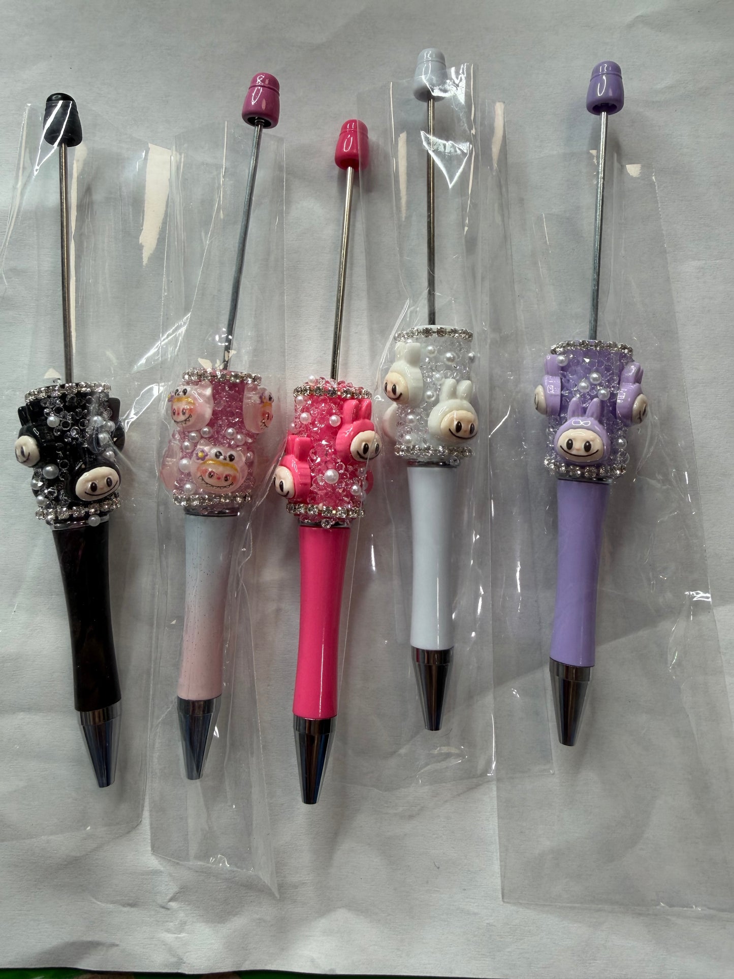 Beadable pens just the pen Half done labubu mystery color