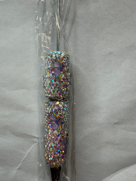 Beadable pens just the pen Rhinestone unicorn