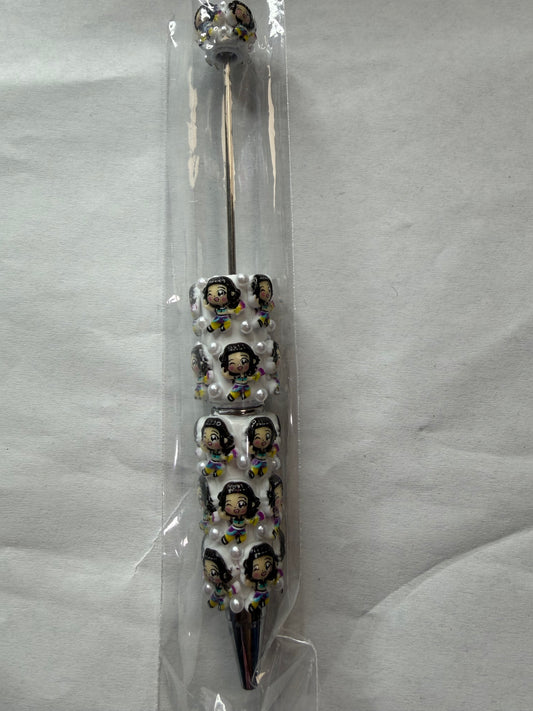 Beadable pens just the pen Kpop black hair girl
