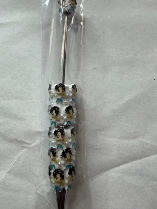 Beadable pens just the pen Kpop black hair boy
