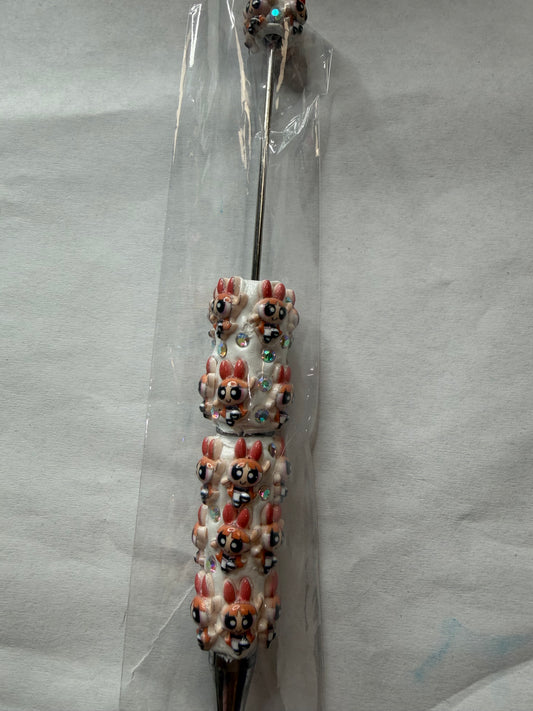 Beadable pens just the pen Powder puff orange