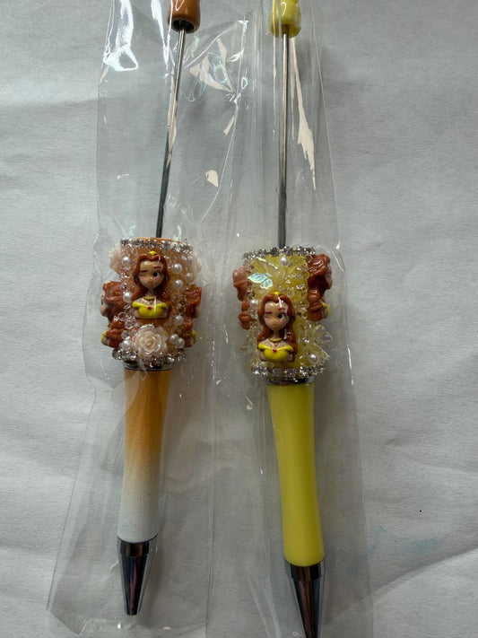 Beadable pens just the pen Half done belle mystery color