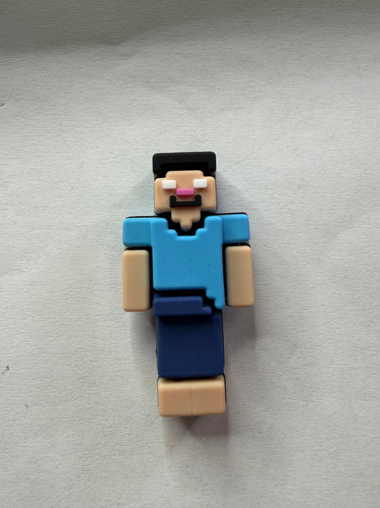 Focal 3d Minecraft guy blue shirt