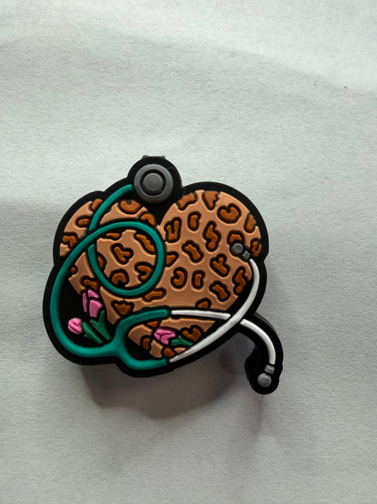 Focal 2d leopard heart medical nurse