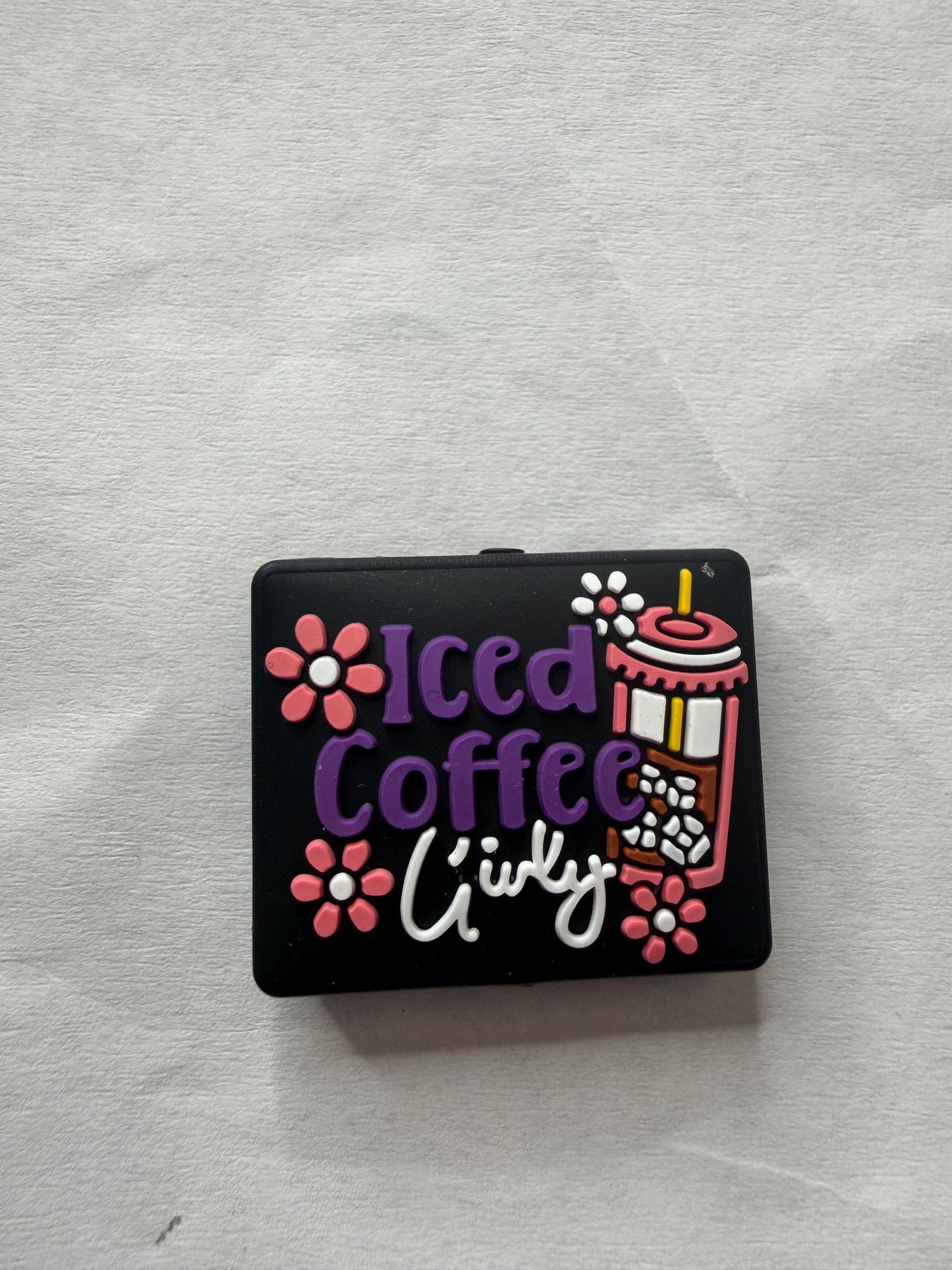 Focal 2d ice coffee girl with cup