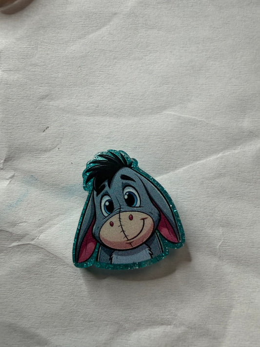 Acrylic focal glitter eeyore head