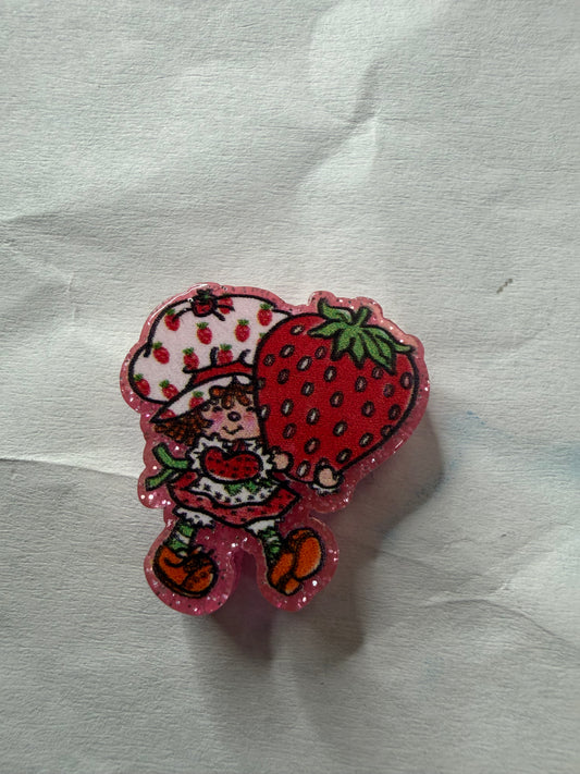 Acrylic focal Strawberry girl with big strawberry