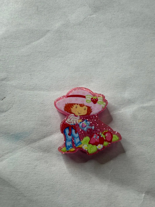 Acrylic focal Strawberry girl watering strawberry